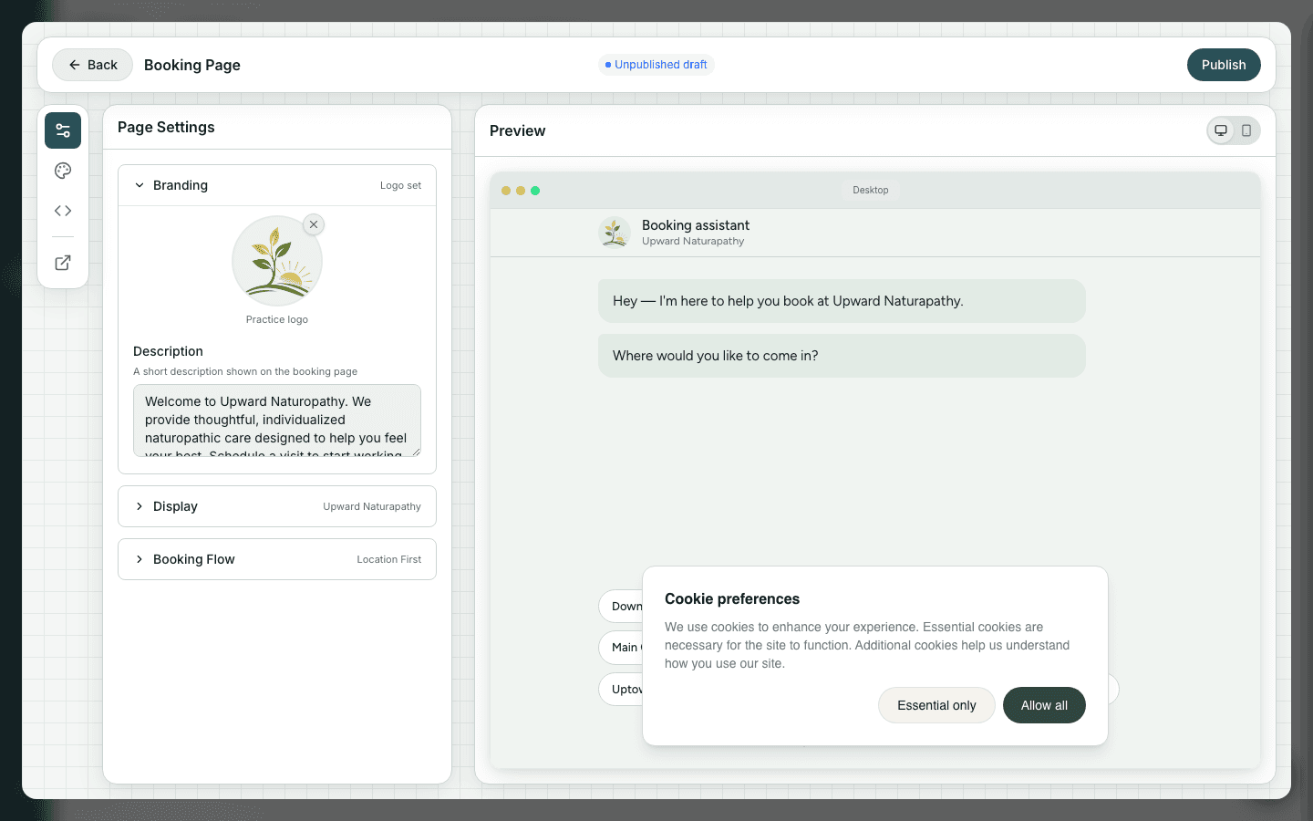 Your Booking Page